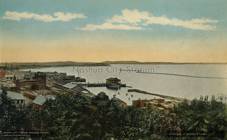 Postcard: View of Lake Champlain and Break Water, Burlington, Vermont